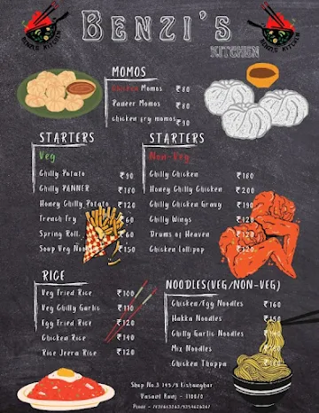 Benzi's Kitchen menu 