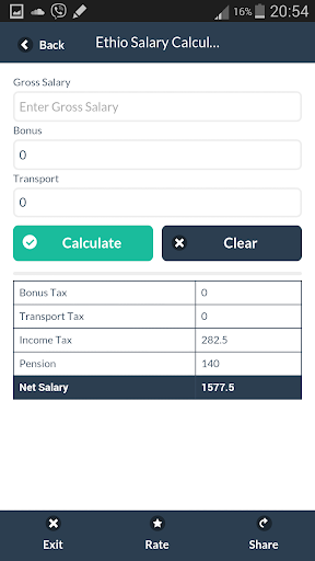 Ethiopian IncomeTax Calculator