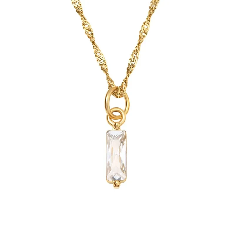 Vrouwen titanium stalen sleutelbeen ketting Kleurbehoud Elegante dames ketting Waterbestendig mode accessoire perfect cadeau voor haar