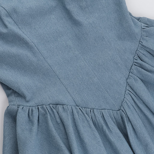 Title 4, Sling Waist Denim Dress Backless Women