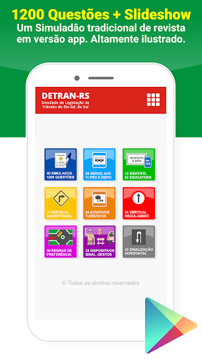 Simulado Detran RS Rio Grande do Sul 1ª CNH 2020