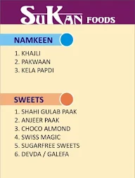 Sukan Foods menu 1