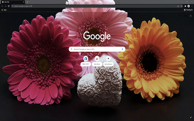 Heart and Flowers HD Theme chrome extension