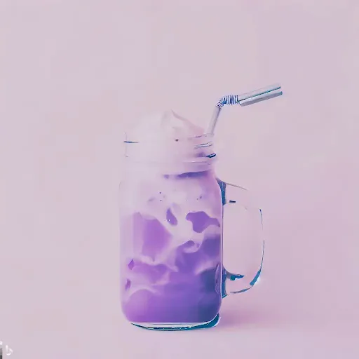 Purple Cow Ice Cream Soda [450 Ml, Mason Jar]