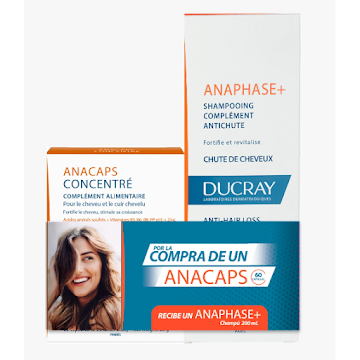 Sumplemento Dietario Ducray Anacaps Concentrado x 60 capsulas + Shampoo Ducray x 200 ml  