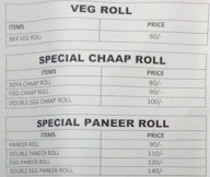 Kolkata Egg Roll menu 1