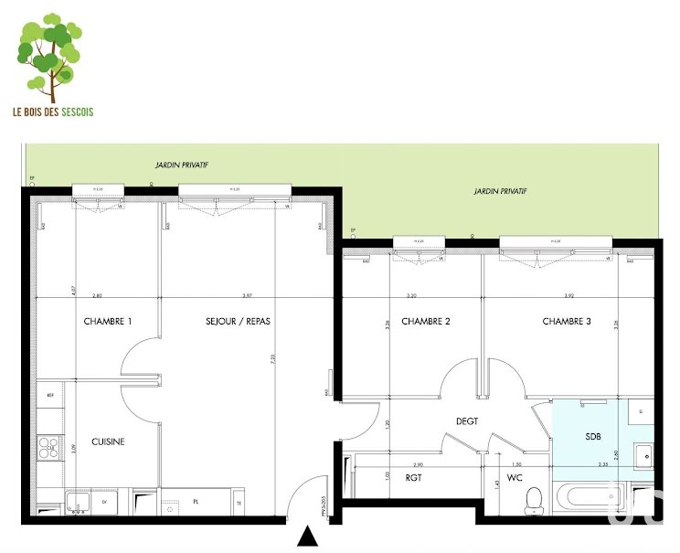 Vente appartement 4 pièces 87 m² à Bois-le-Roi (77590), 419 568 €