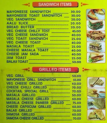 Brijwasi Toast & Grill Corner menu 