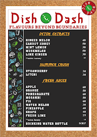 Dish &  Dash menu 1