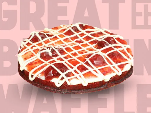 Red Velvet Strawberry Cream Cheese WaffleCake [Single Layer]
