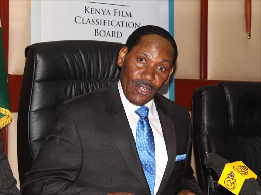 Kenya Film ClassificationboardCEO EzekielMutua addressthe press atUchumi houseon Thursday,December 31 onunclassified TVadverts and engagementwithstakeholders./ FILE