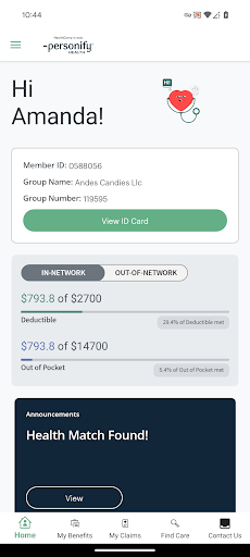 Screenshot myCareHC