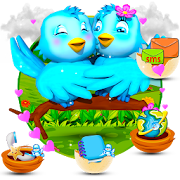 3D Animated Love Birds Theme  Icon