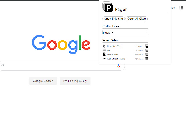 Pager - Better Bookmarks chrome extension