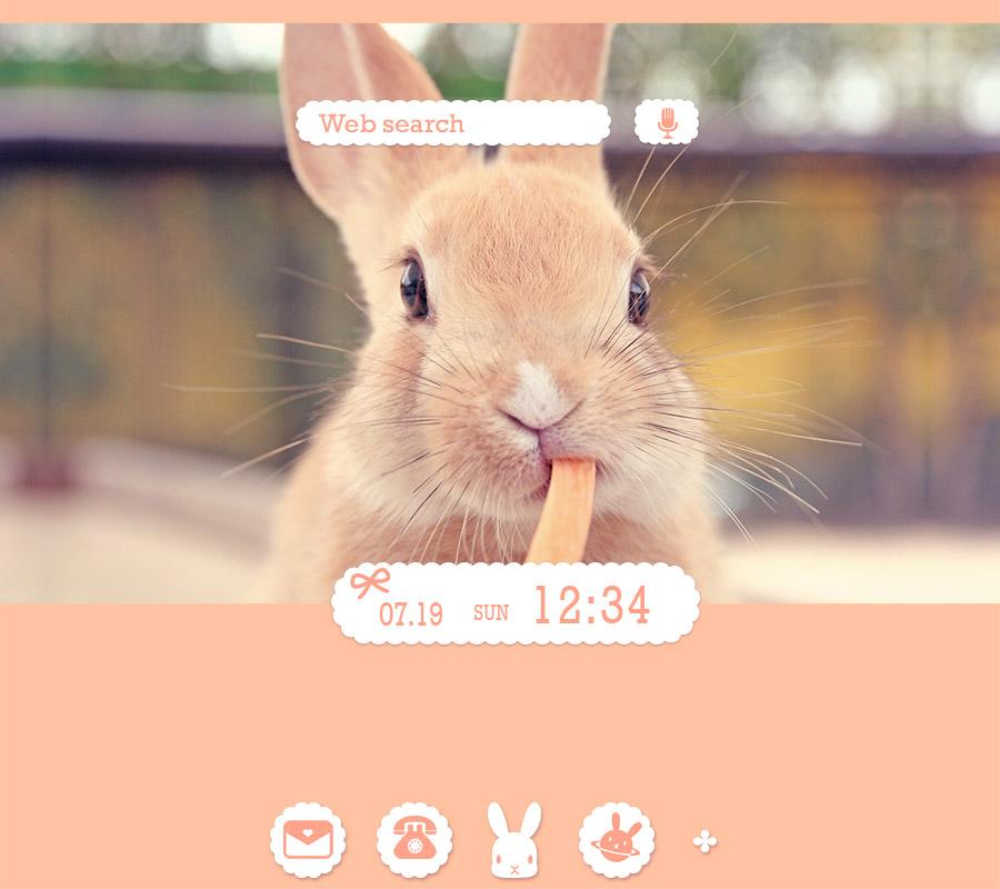 Android application Cute Theme-Rabbit's Lunch- screenshort