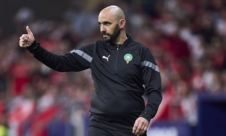 Morocco coach Walid Regragui. Picture: GETTY IMAGES/ALEX CAPARROS