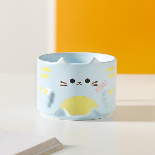Title 3, Cat Ceramic Cup Cartoon Stacked Mug. Enjoy your...