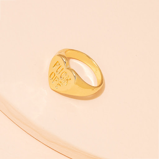 Title 5, Online Influencer Letters Love Heart-shaped Rin...