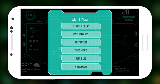 Hitech Futuristic Launcher 2020- Landscape Mode