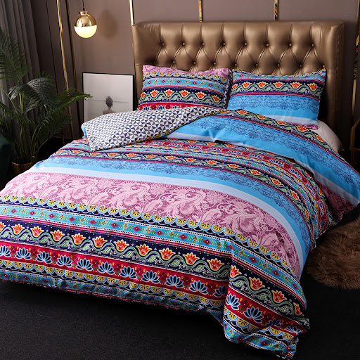 Title 3, Bohemian Ethnic Style Bedding Set Three-piece
