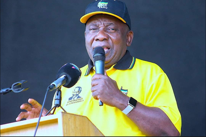 President Cyril Ramaphosa at the provincial launch of the people's manifesto at Galeshewe Stadium in the Northern Cape on February 2 2019