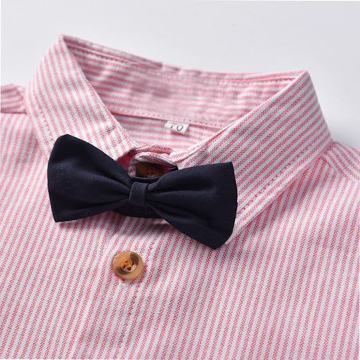 Title 8, Boys Short Sleeve Striped Shirt and Bib Two Pi...