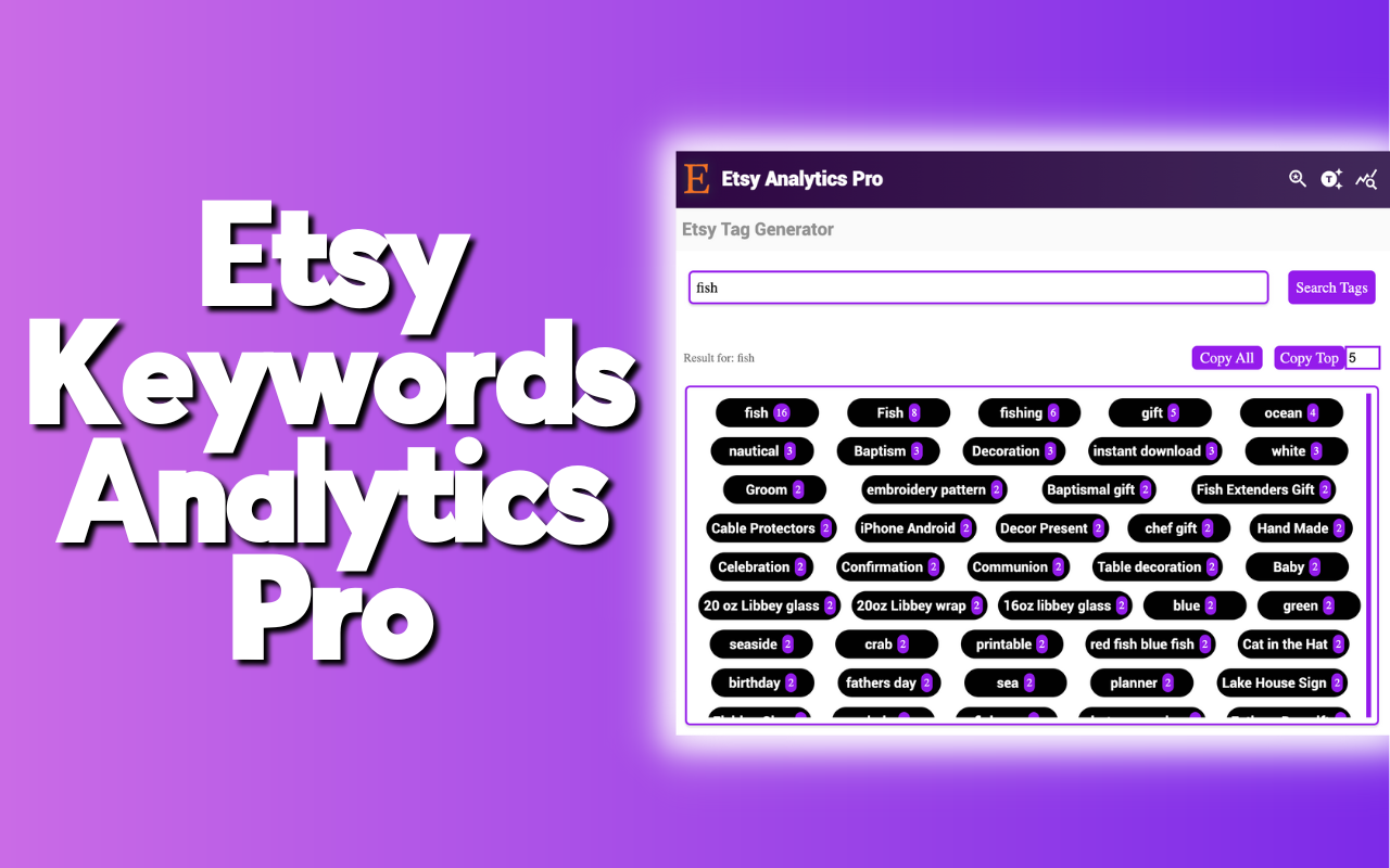 Etsy Keyword Analytics Pro Preview image 3