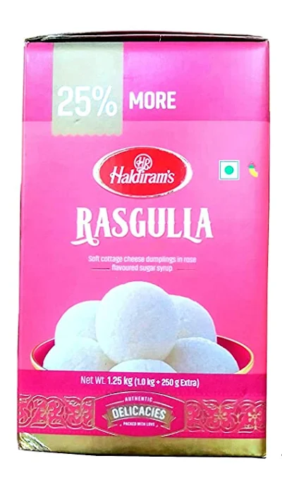 Haldiram'S Rasgulla (Carton) - 1 kg