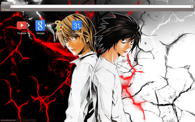 Death Note: Kira and L theme 1920x1080 chrome extension
