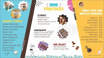 The Belgian Waffle Co menu 