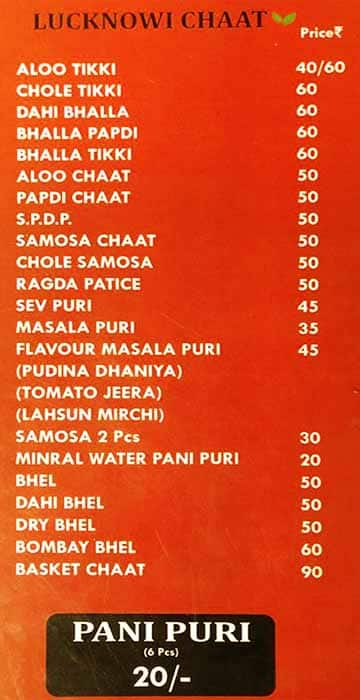 Swaad Chaat And Parathas menu 