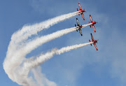 The Marksmen Aerobatic Team-Leatt show their skills at the airshow. There was plenty of formation flying and aerobatics during the Stellenbosch airshow outside Cape Town. 