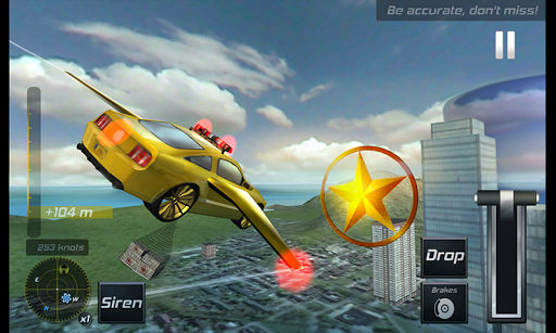 flying police car simulator 3D