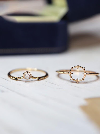 Title 5, Womens Gold Plated Imitation Moonstone V-shape...