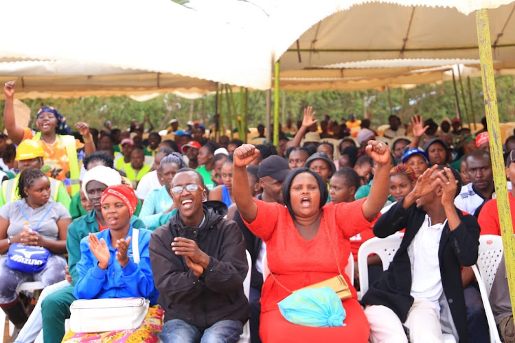 Nairobi residents during a public gathering at Roysambu on May 4,