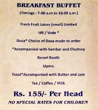 Sukh Sagar menu 1