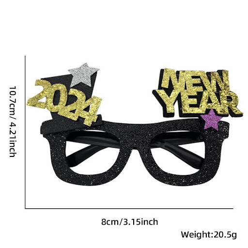 Title 3, 2024 New Year Party Funny Holiday Decorative Gl...