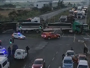 The R34 between Empangeni and Richards Bay iin KwaZulu-Natal is closed due to protest action.