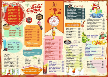 Dessi Cuppa menu 