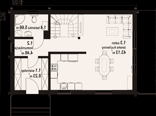 Osieczno a3 dw - Rzut parteru