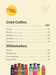 Cothas Coffee menu 1