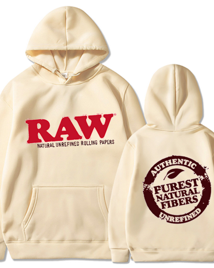 RAW 2022 Fashion Hoodie Men Sweater Fleece Hooded Harajuk... - 0