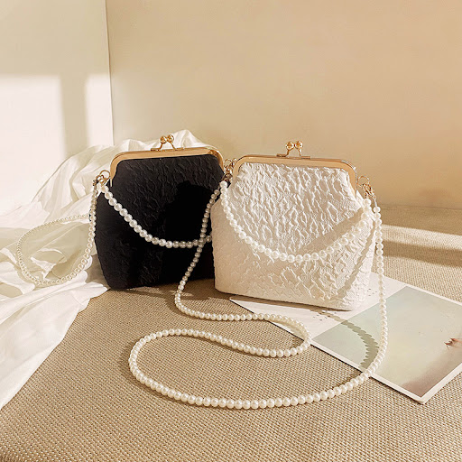Title 3, Pearl Tote Mini Chain Crossbody Bag Elegant Com...