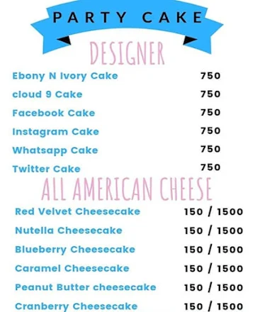 Cake Box menu 