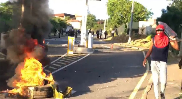 Protests at the University of KwaZulu-Natal last week. Academic activities have been halted for the rest of this week, as demanded by some students.