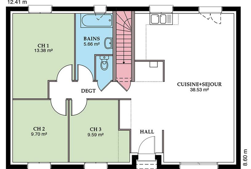  Vente Terrain + Maison - Terrain : 880m² - Maison : 79m² à Magny-Cours (58470) 