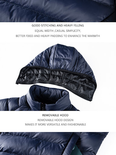 Title 2, Mens Coat Plus Size Velvet Padded Thickened Co...