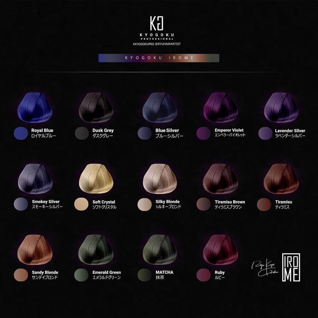Kyogoku Professional / KYOGOKU IROME カラー剤 24色