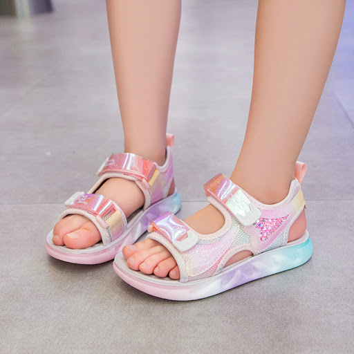 Title 5, Girls beach shoes with polyurethane soft soles...