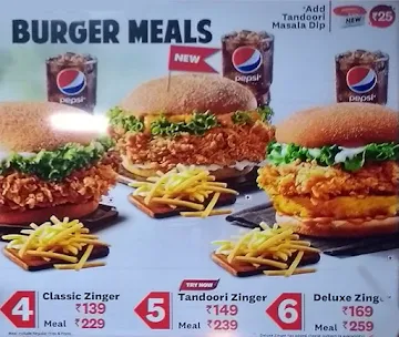 KFC menu 